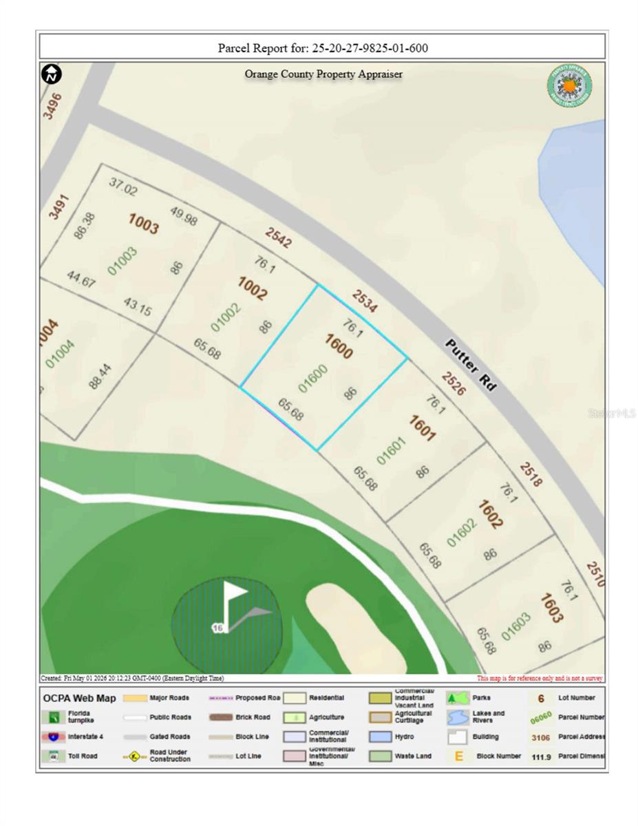 2534 PUTTER RD #1600, ZELLWOOD, FL